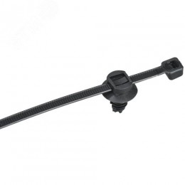 Хомут P6.6 с креплением на елочку черный 4.8х200мм 100шт/упак IEK