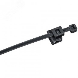 Хомут P6.6 с креплением на кромку черный 4.8х200мм 100шт/упак IEK