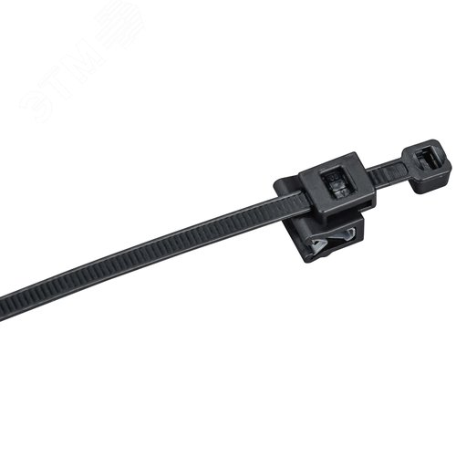 Хомут P6.6 с креплением на кромку черный 4.8х200мм 100шт/упак IEK