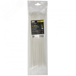 Хомут P6.6 стандартный белый 3.6х300мм 100шт/упак IEK