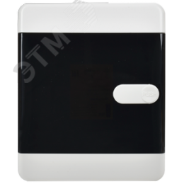 Корпус пластиковый навесной на 4 модуля ЩРН-П-4 IP41 UNION Compact черная прозрачная дверь