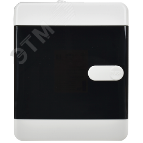 Корпус пластиковый навесной на 4 модуля ЩРН-П-4 IP41 UNION Compact черная прозрачная дверь