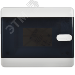 Корпус пластиковый навесной на 6 модулей ЩРН-П-6 IP41 UNION Compact черная прозрачная дверь