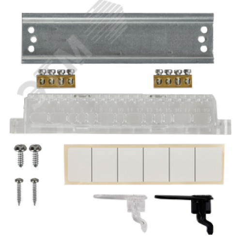 Корпус пластиковый навесной на 6 модулей ЩРН-П-6 IP41 UNION Compact черная прозрачная дверь