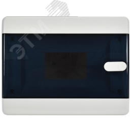 Корпус пластиковый навесной на 8 модулей ЩРН-П-8 IP41 UNION Compact черная прозрачная дверь