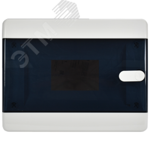 Корпус пластиковый навесной на 8 модулей ЩРН-П-8 IP41 UNION Compact черная прозрачная дверь