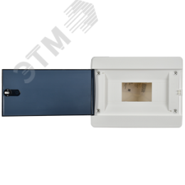 Корпус пластиковый навесной на 8 модулей ЩРН-П-8 IP41 UNION Compact черная прозрачная дверь