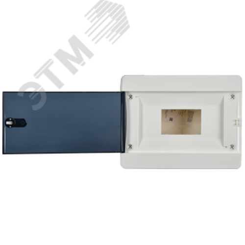 Корпус пластиковый навесной на 8 модулей ЩРН-П-8 IP41 UNION Compact черная прозрачная дверь