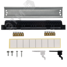 Корпус пластиковый навесной на 8 модулей ЩРН-П-8 IP41 UNION Compact черная прозрачная дверь