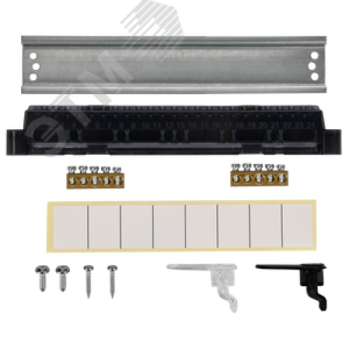Корпус пластиковый навесной на 8 модулей ЩРН-П-8 IP41 UNION Compact черная прозрачная дверь