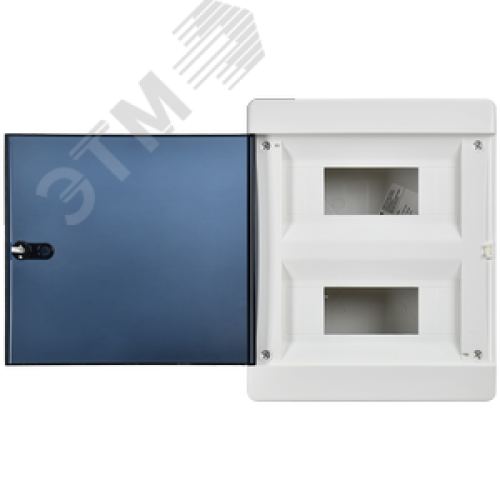 Корпус пластиковый навесной на 18 модулей ЩРН-П-18 IP41 UNION Compact черная прозрачная дверь