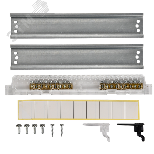 Корпус пластиковый навесной на 18 модулей ЩРН-П-18 IP41 UNION Compact черная прозрачная дверь