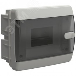 Корпус пластиковый встраиваемый на 6 модулей ЩРВ-П-6 IP41 UNION Compact черная прозрачная дверь