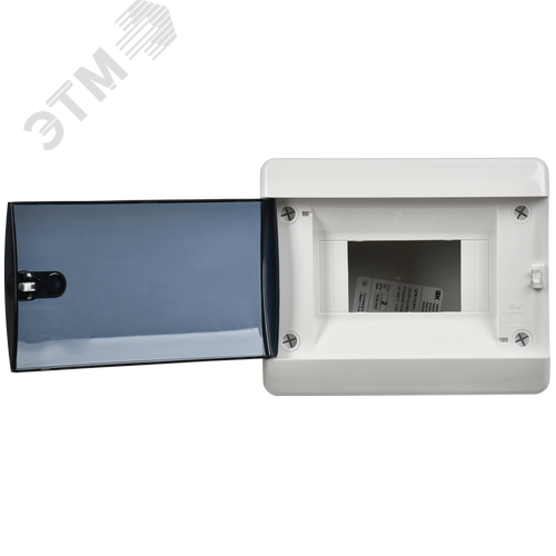 Корпус пластиковый встраиваемый на 6 модулей ЩРВ-П-6 IP41 UNION Compact черная прозрачная дверь