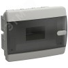 Корпус пластиковый встраиваемый на 8 модулей ЩРВ-П-8 IP41 UNION Compact черная прозрачная дверь