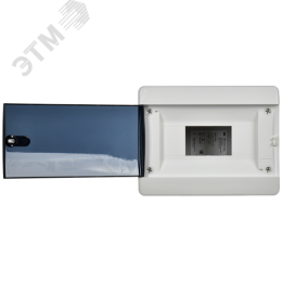 Корпус пластиковый встраиваемый на 8 модулей ЩРВ-П-8 IP41 UNION Compact черная прозрачная дверь