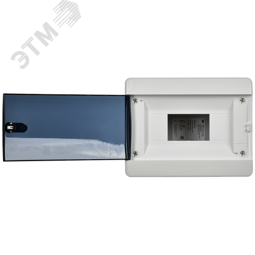 Корпус пластиковый встраиваемый на 8 модулей ЩРВ-П-8 IP41 UNION Compact черная прозрачная дверь