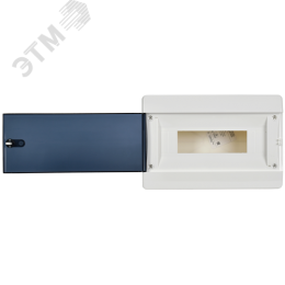 Корпус пластиковый встраиваемый на 12 модулей ЩРВ-П-12 IP41 UNION Compact черная прозрачная дверь
