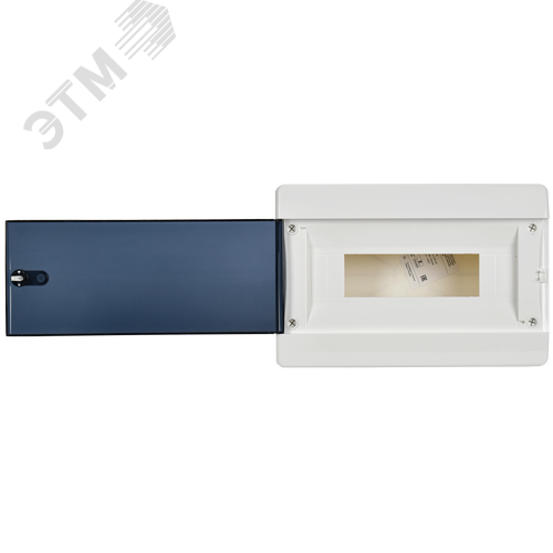Корпус пластиковый встраиваемый на 12 модулей ЩРВ-П-12 IP41 UNION Compact черная прозрачная дверь