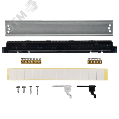 Корпус пластиковый встраиваемый на 12 модулей ЩРВ-П-12 IP41 UNION Compact черная прозрачная дверь