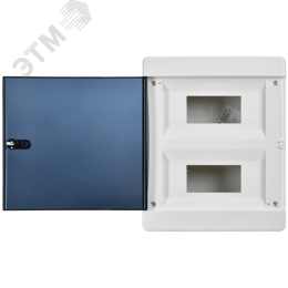 Корпус пластиковый встраиваемый на 18 модулей ЩРВ-П-18 IP41 UNION Compact черная прозрачная дверь