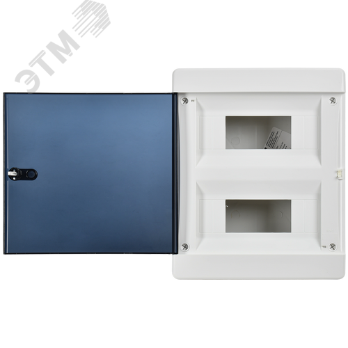 Корпус пластиковый встраиваемый на 18 модулей ЩРВ-П-18 IP41 UNION Compact черная прозрачная дверь