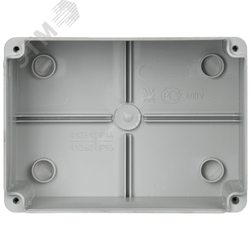 Коробка распаячная КМ41262 для открытой проводки безгалогенная (HF) 150х110х85мм гладкие стенки IP55 серая IEK