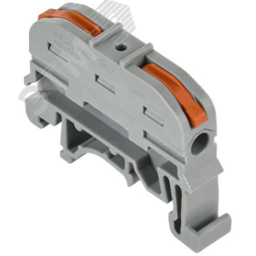 Строительно-монтажная клемма СМК 222-4111D проходная на DIN-рейку (50шт/упак) IEK