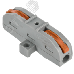 Строительно-монтажная клемма СМК 222-4111P проходная с площадкой (50шт/упак) IEK