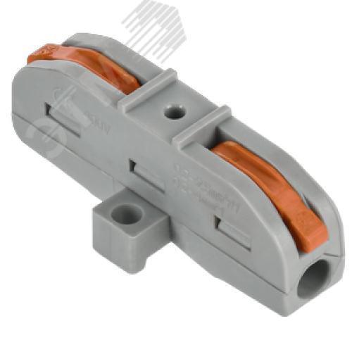 Строительно-монтажная клемма СМК 222-4111P проходная с площадкой (50шт/упак) IEK