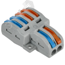 Строительно-монтажная клемма СМК 222-4124 проходная разветвительная (50шт/упак) IEK