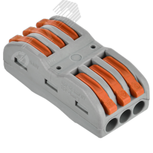 Строительно-монтажная клемма СМК 222-4133 проходная (50шт/упак) IEK