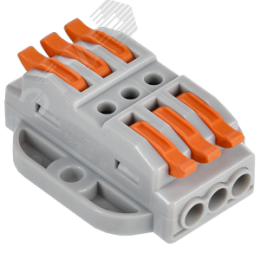 Строительно-монтажная клемма СМК 222-4133P проходная с площадкой (50шт/упак) IEK