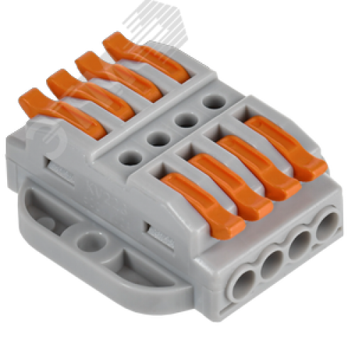 Строительно-монтажная клемма СМК 222-4144P проходная с площадкой (50шт/упак) IEK