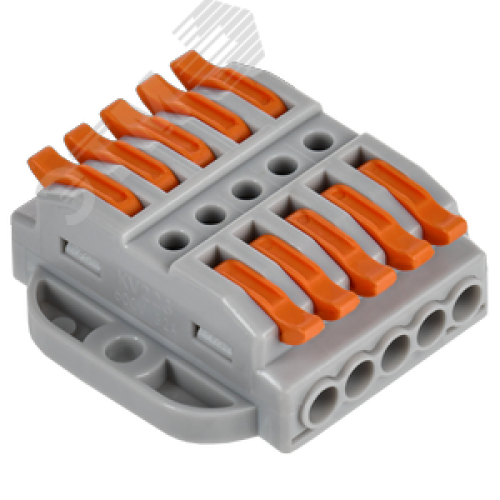 Строительно-монтажная клемма СМК 222-4155P проходная с площадкой (50шт/упак) IEK