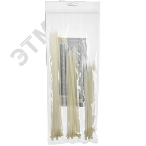 Набор хомутов 3,6х200, 3,6х250, 3,6х300 бел. (75шт/упак)