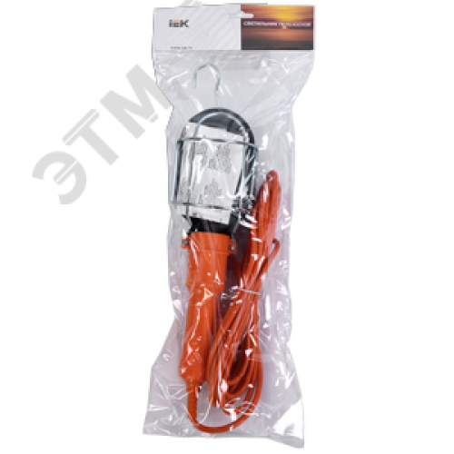 Светильник переносной УП-1Р плоская вилка (с выключателем) 2Р/5м 2х0,75 IEK