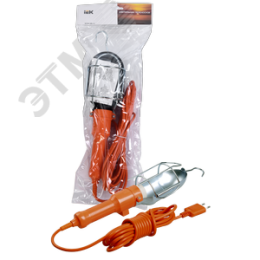 Светильник переносной УП-1Р плоская вилка (с выключателем) 2Р/5м 2х0,75 IEK