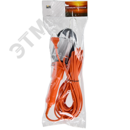 Светильник переносной УП-1Р плоская вилка (с выключателем) 2Р/10м 2х0,75 IEK