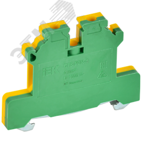 ARMAFIX Клемма винтовая CTS-PEN земля 4мм2 желто-зеленая IEK