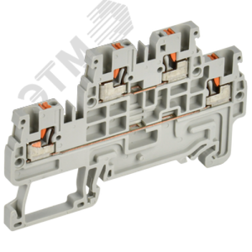 ARMAFIX Клемма пружинная Push-in CP-ML 2 ур. 1,5мм2 серая IEK