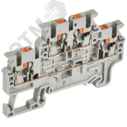 ARMAFIX Клемма пружинная Push-in CP-ML 2 ур. 2,5мм2 серая IEK