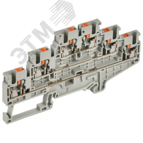 ARMAFIX Клемма пружинная Push-in CP-ML 3 ур. 2,5мм2 серая IEK