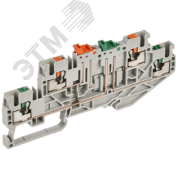 ARMAFIX Клемма пружинная Push-in CP-ML 2 ур. с ножевым размыкателем 2,5мм2 серая IEK