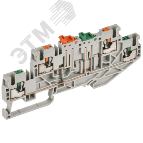 ARMAFIX Клемма пружинная Push-in CP-ML 2 ур. с ножевым размыкателем 2,5мм2 серая IEK