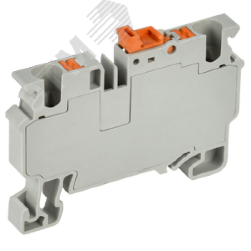 ARMAFIX Клемма пружинная Push-in CP-DT измерительная с ножевым размыкателем 4мм2 серая IEK