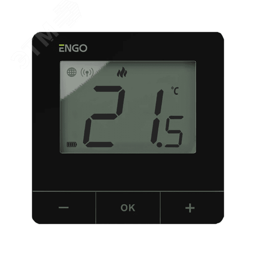 Терморегулятор беспроводной управляемый через интернет, Wi-Fi, на батарейках, черный