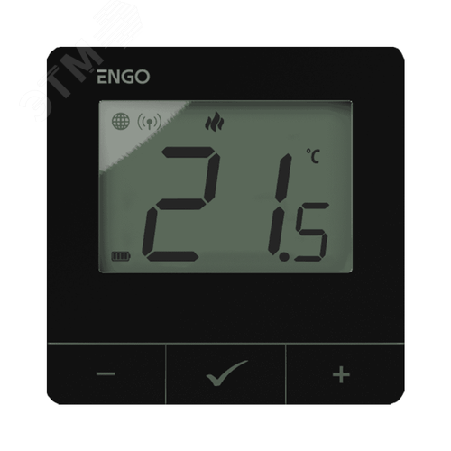 Терморегулятор умный ZigBee/868 МГц, 2хАА, черный