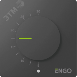 Терморегулятор непрограммируемый, 230 В, черный накладной