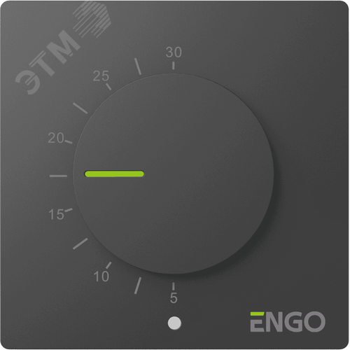 Терморегулятор непрограммируемый, 230 В, черный накладной